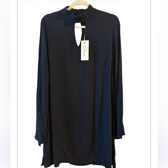 Elan Dresses & Skirts - NWT Elan Black Keyhole Dark Romantic Gothic Minimalist Mini Dress Size Large